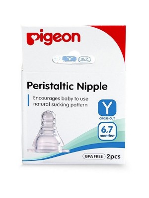 Pigeon Peristaltic Nipple 2 Piece Y Size Variable Flow Nipple