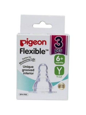 Pigeon Peristaltic Nipple 3 Piece Y Size Variable Flow Nipple