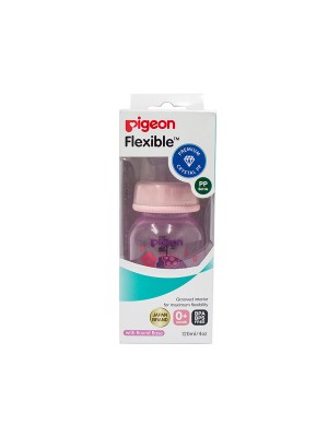 Pigeon Peristaltic Clear Nursing Bottle RPP 120 ml (Pink) Girl