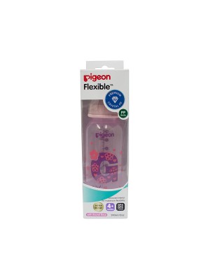 Pigeon Peristaltic Clear Nursing Bottle RPP 240 ml (Pink) Girl