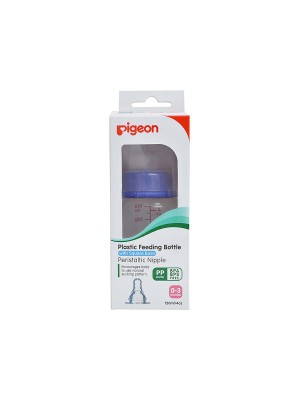 Pigeon Baby Peristaltic Nursing Bottle Kpp With Nipple, Small, Blue, 120 ml