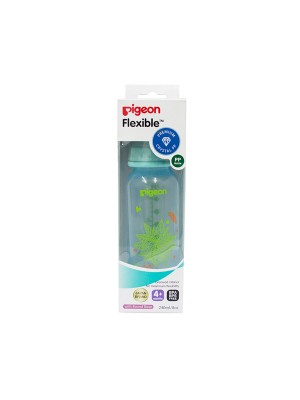 Pigeon Peristaltic Clear Nursing Bottle RPP 240 ml (Blue) Floral