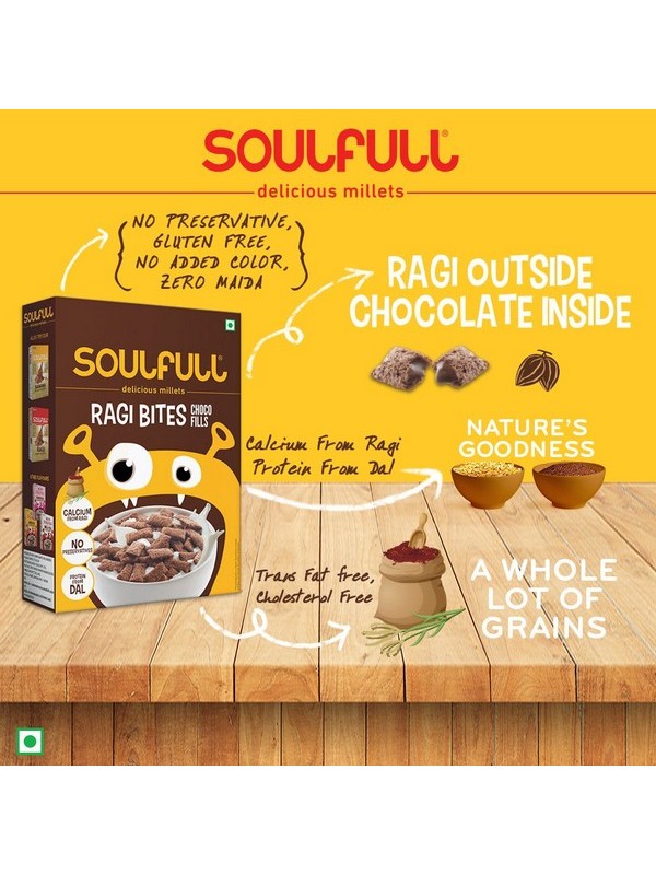 Soulfull Ragi Bites - Choco Fills, 250 gm