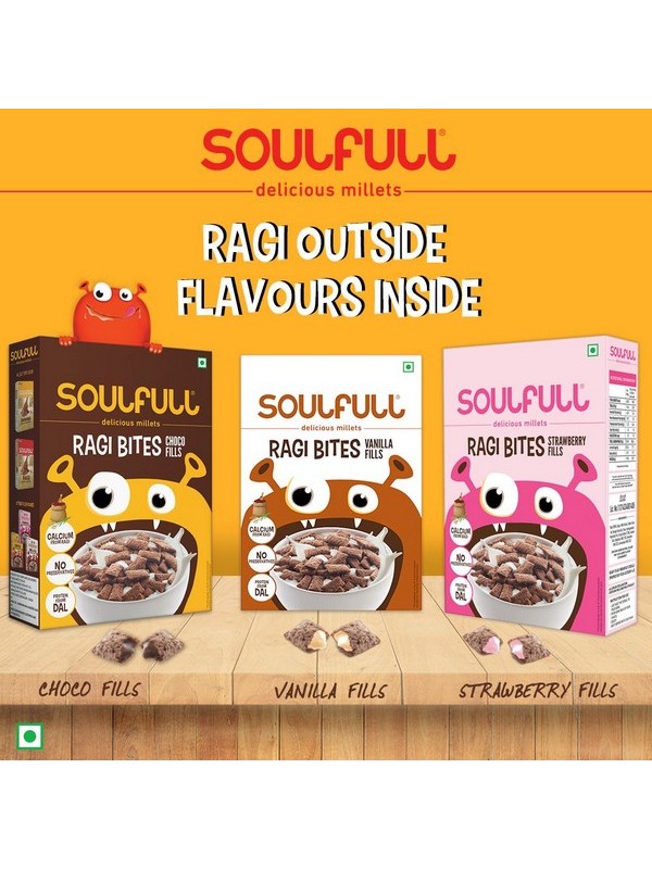 Soulfull Ragi Bites - Vanilla Fills, 250 gm