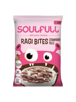 Soulfull Ragi Bites - Strawberry Fills, 22 gm