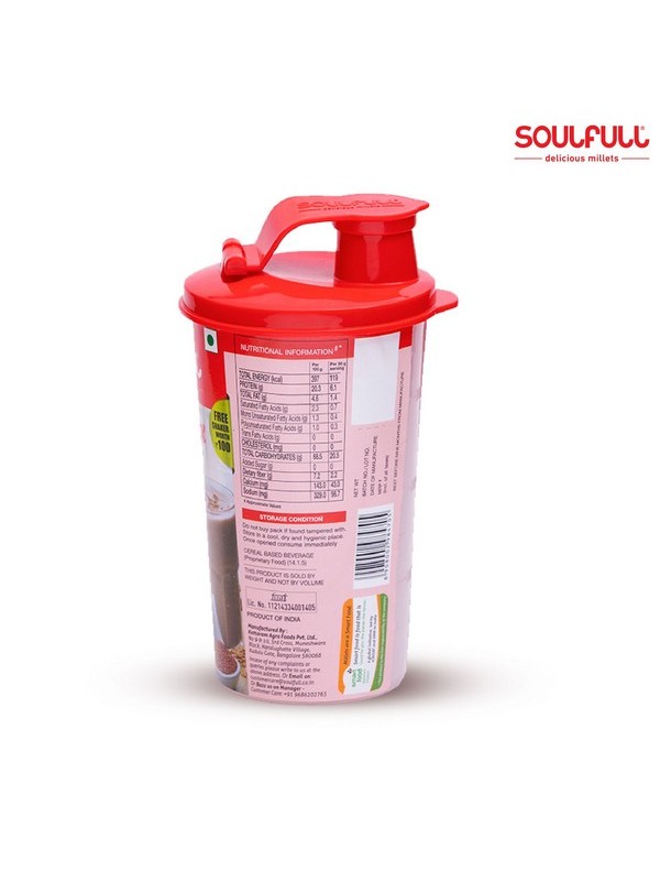 Soulfull Millet Smoothix - Almond , 150 gm + Free Shaker