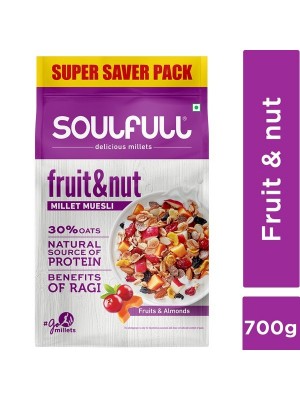 Soulfull Millet Muesli- Fruit & Nut, 700 gm