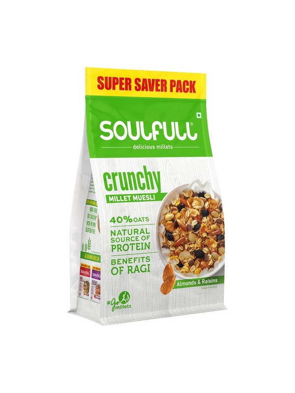 Soulfull Millet Muesli- Crunchy, 700 gm