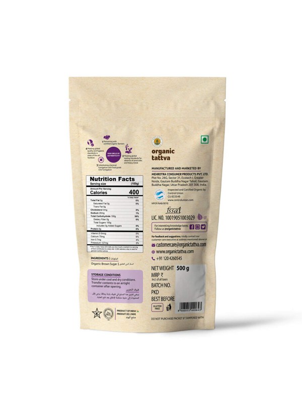 Organic Tattva Organic Brown Sugar 500 gm