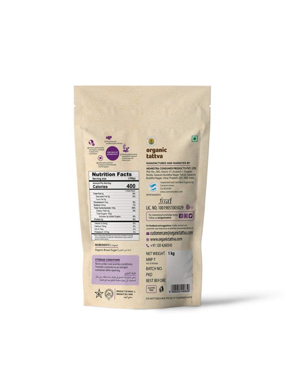 Organic Tattva Organic Brown Sugar 1 kg