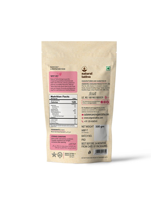 Natural Tattva Black Salt 500 gm
