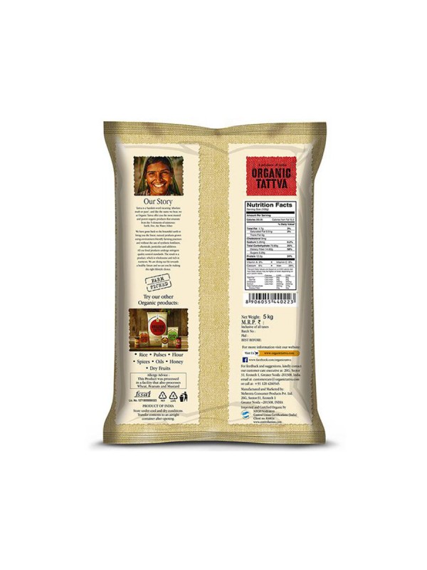Organic Tattva Organic Whole Wheat Flour (Chakki Atta) 10 kg