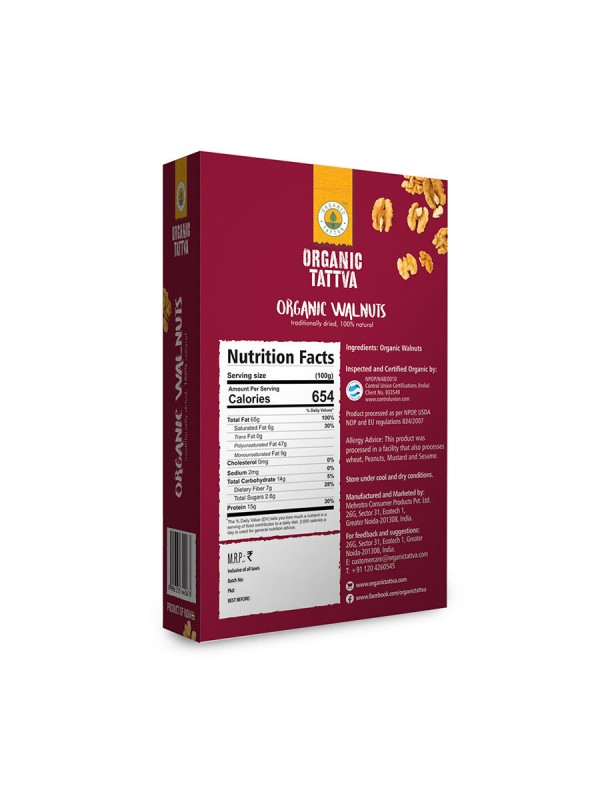 Organic Tattva Organic Walnuts 100 gm