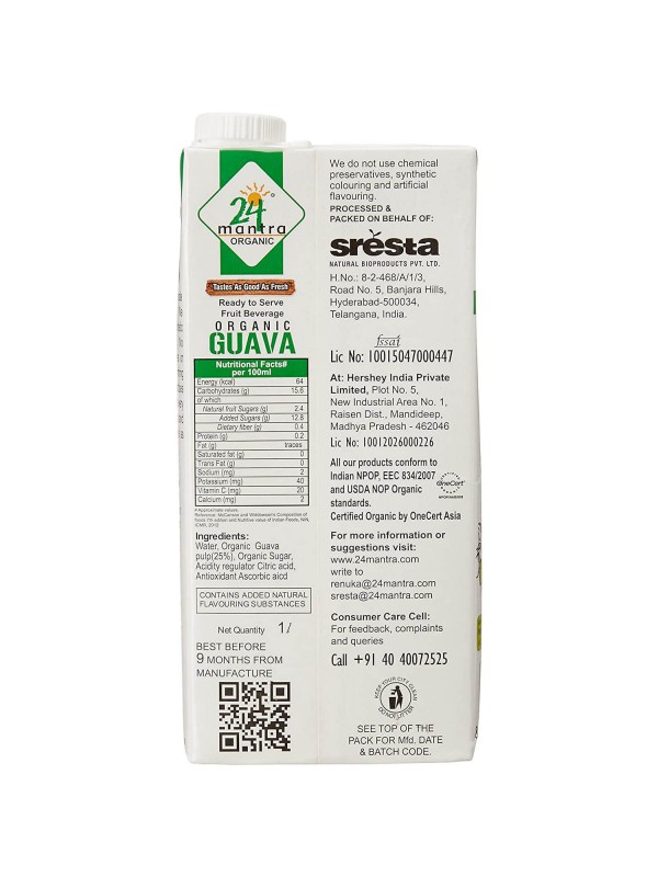 24 Mantra Guava Juice 1 ltr
