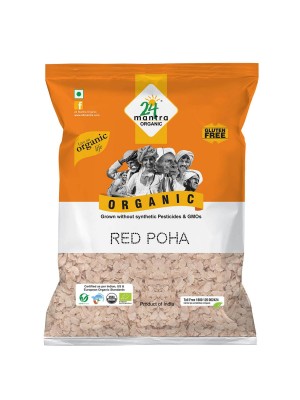 24 Mantra Red Poha (Flattened Rice) 500 gm