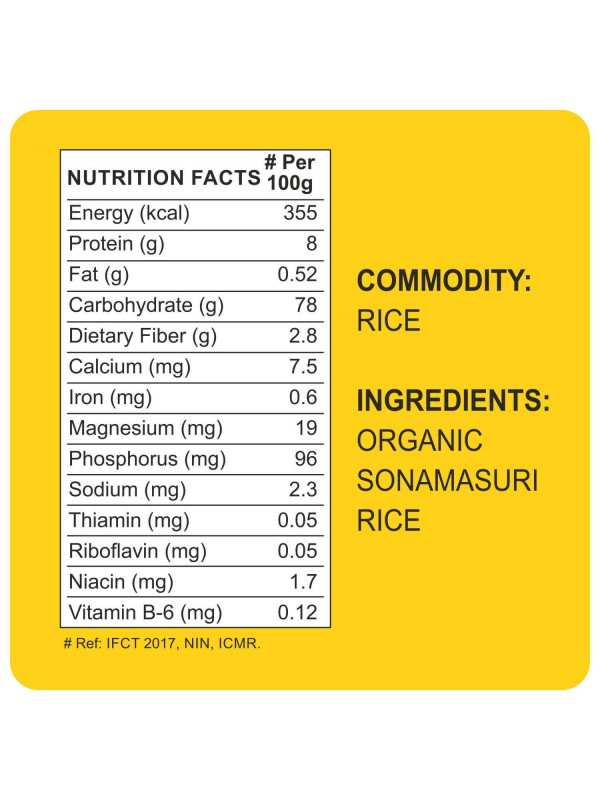 24 Mantra Sonamasuri Raw Rice Polished 5 kg