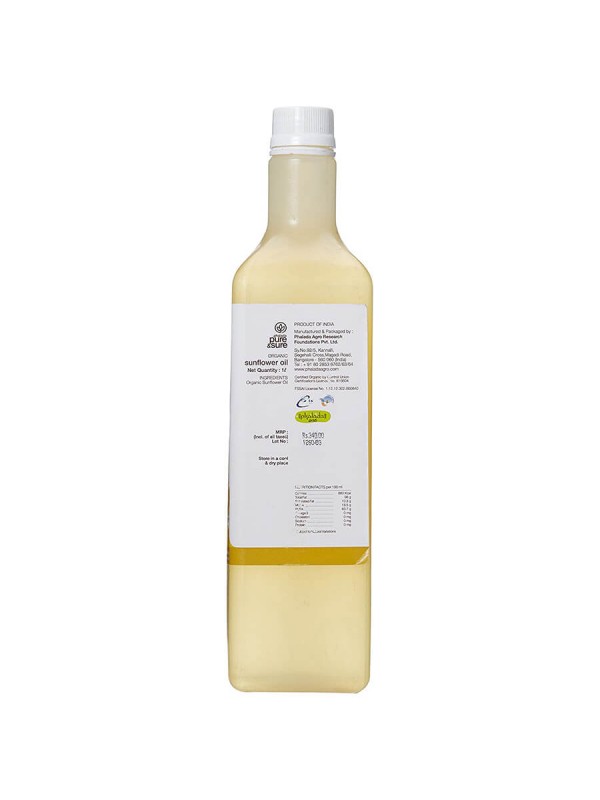 24 Mantra Cold Pressed Sunflower Oil 1 ltr