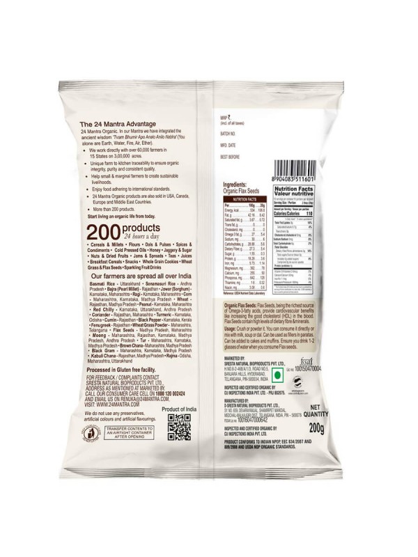 24 Mantra Flax Seeds 200 gm
