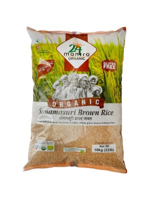 24 Mantra Sonamasuri Raw Rice Brown Orga 10 kg