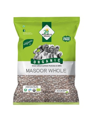 24 Mantra Masoor Whole 500 gm