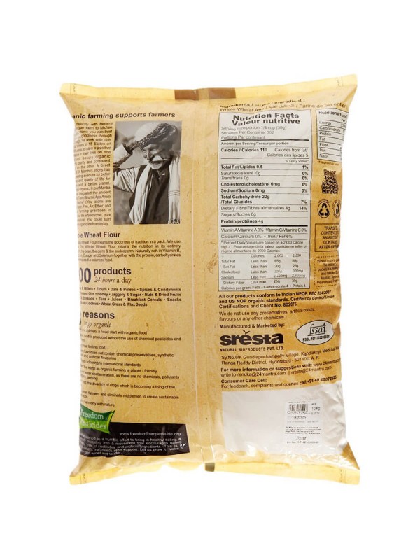 24 Mantra Wholewheat Atta Premium 10 kg