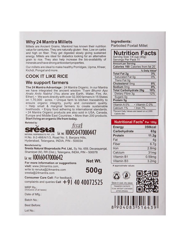 24 Mantra Foxtail Millet 500 gm