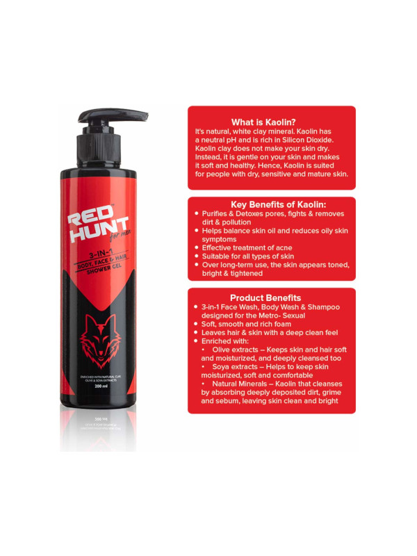 Red Hunt 3 In 1 Shower Gel (200 ml)