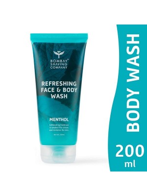 Bombay Shaving Company Refreshing Face & Body Wash With Long Lasting Fresh Burst of Coolness With Menthol - 200 ml
