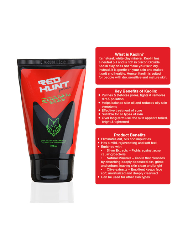Red Hunt Face Wash For Oil & Acne Control (100 ml)
