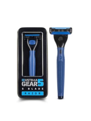 Ustraa Gear 5 Razor (Handle+Blade)-Blue