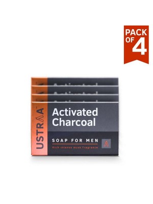 Ustraa Soap Activated Charcoal (Pack of 4)