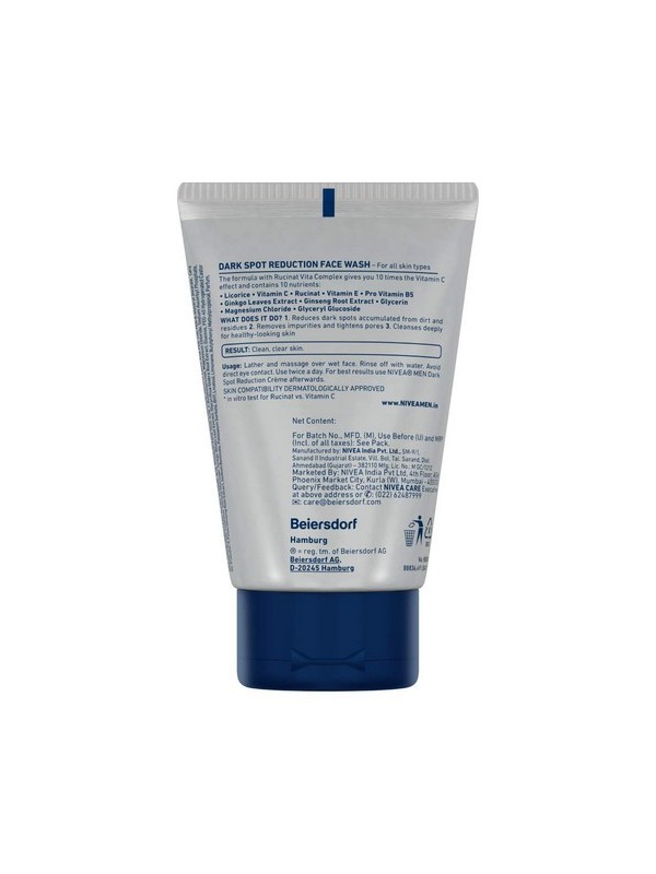 Nivea Men Face Wash Dark Spot Reduction 10X Vitamin C 50 gm