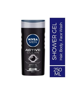 Nivea Shower Gel Active Clean Body Wash Men 250 ml