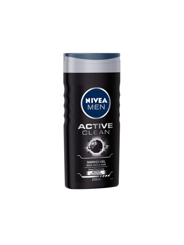 Nivea Shower Gel Active Clean Body Wash Men 250 ml