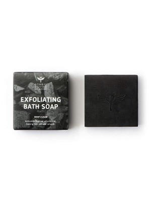 Bombay Shaving Company Charcoal Deep Cleansing Bath Soap With Coffee Granules Removing Dirt And Impuritities With Anti-Pollution Effect, 100 gm