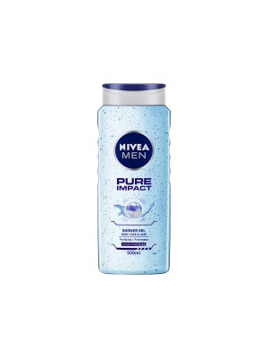 Nivea Shower Gel Pure Impact Body Wash Men 500 ml