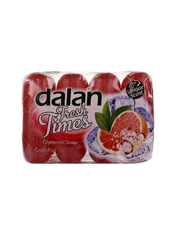 Dalan Fresh Times Glycerine Soap - Grapefruit Fragrance, (90 gm X 4)