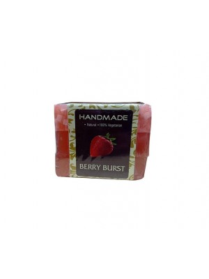Passion Indulge Handmade Natural Bath Bar Soap Enriched With Essential Oil - Berry Burst (Pack of 3) 300 gm