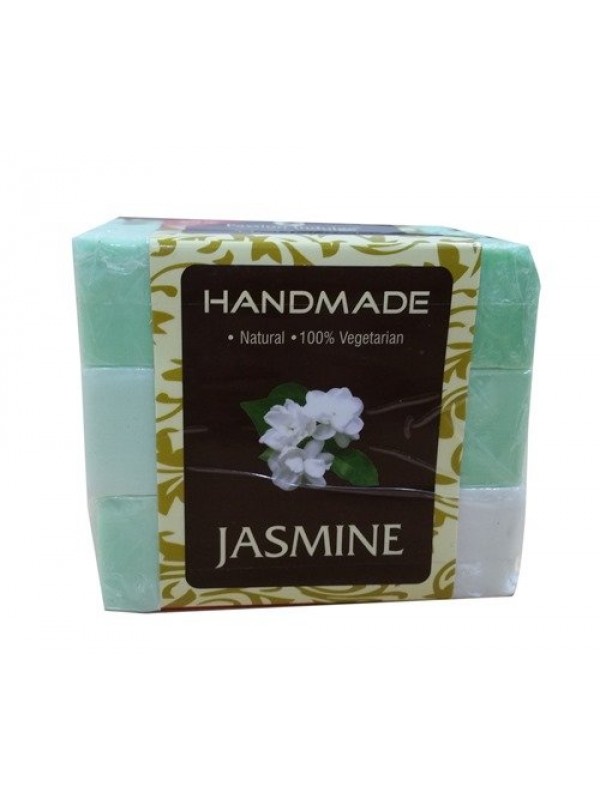 Passion Indulge Handmade Natural Bath Bar Soap Enriched With Essential Oil - Jasmine (Pack of 3) 300 gm