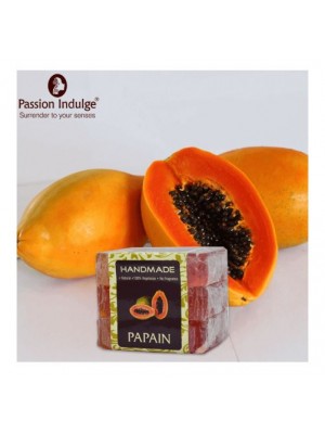 Passion Indulge Handmade Natural Bath Bar Soap Enriched With Essential Oil - Papain (Pack of 3) 300 gm