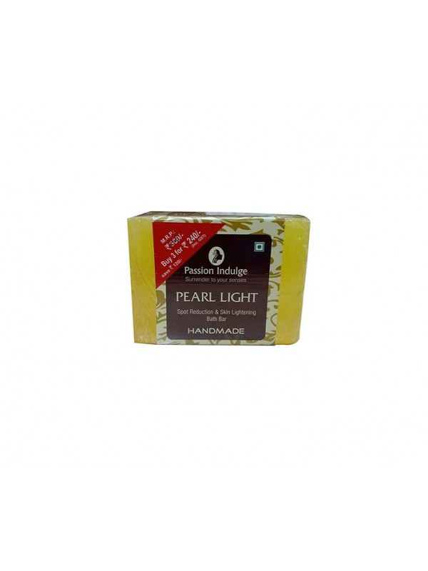 Passion Indulge Handmade Natural Bath Bar Soap Enriched With Essential Oil - Pearl Light (Pack of 3) 300 gm