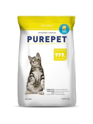 Purepet Adult(+1 Year) Dry Cat Food, Sea Food, 7 kg