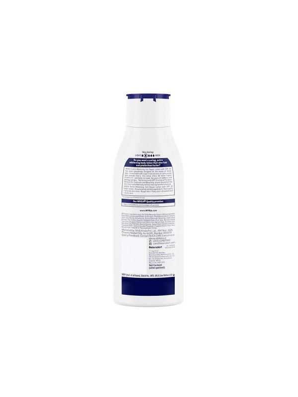 Nivea Body Lotion Extra Whitening Cell Repair Spf 15 For All Skin Types 120 ml