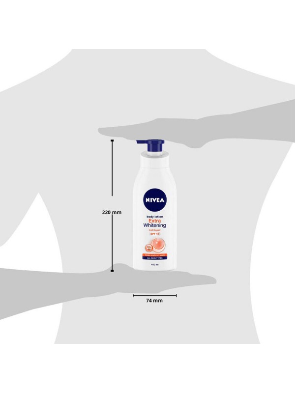 Nivea Body Lotion Extra Whitening Cell Repair SPF 15 For All Skin Types 400 ml