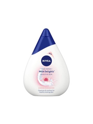 Nivea Face Wash Milk Delights Caring Rosewater Sensitive Skin 50 ml