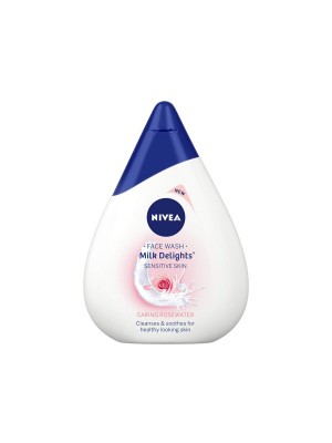Nivea Face Wash Milk Delights Caring Rosewater Sensitive Skin 100 ml