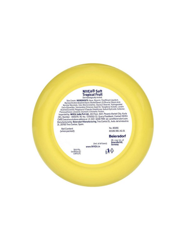 Nivea Soft Light Moisturising Cream Tropical Fruit 50 ml