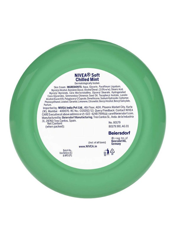 Nivea Soft Light Moisturising Cream Chilled Mint 50 ml