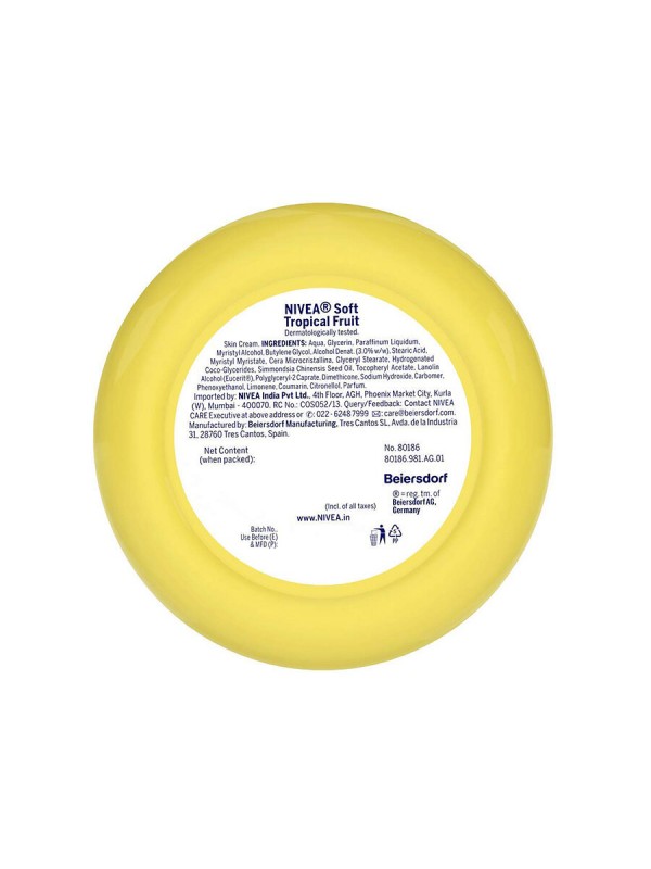Nivea Soft Light Moisturising Cream Tropical Fruit 200 ml