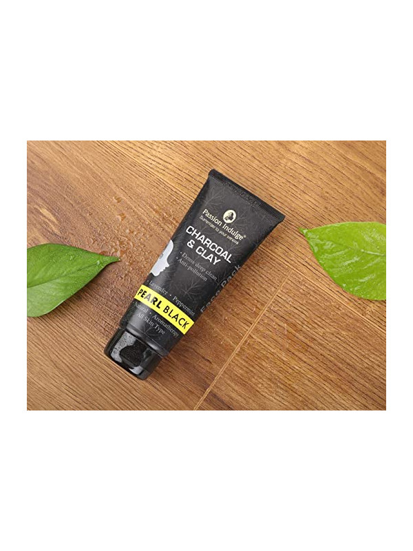 Passion Indulge Activated Charcoal & Clay Pearl Black Face Pack 100 gm